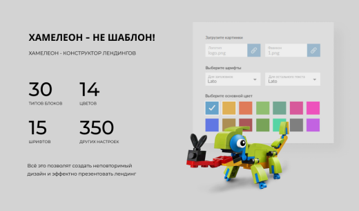 Хамелион — 999 в 1. Безлимитный конструктор лендингов